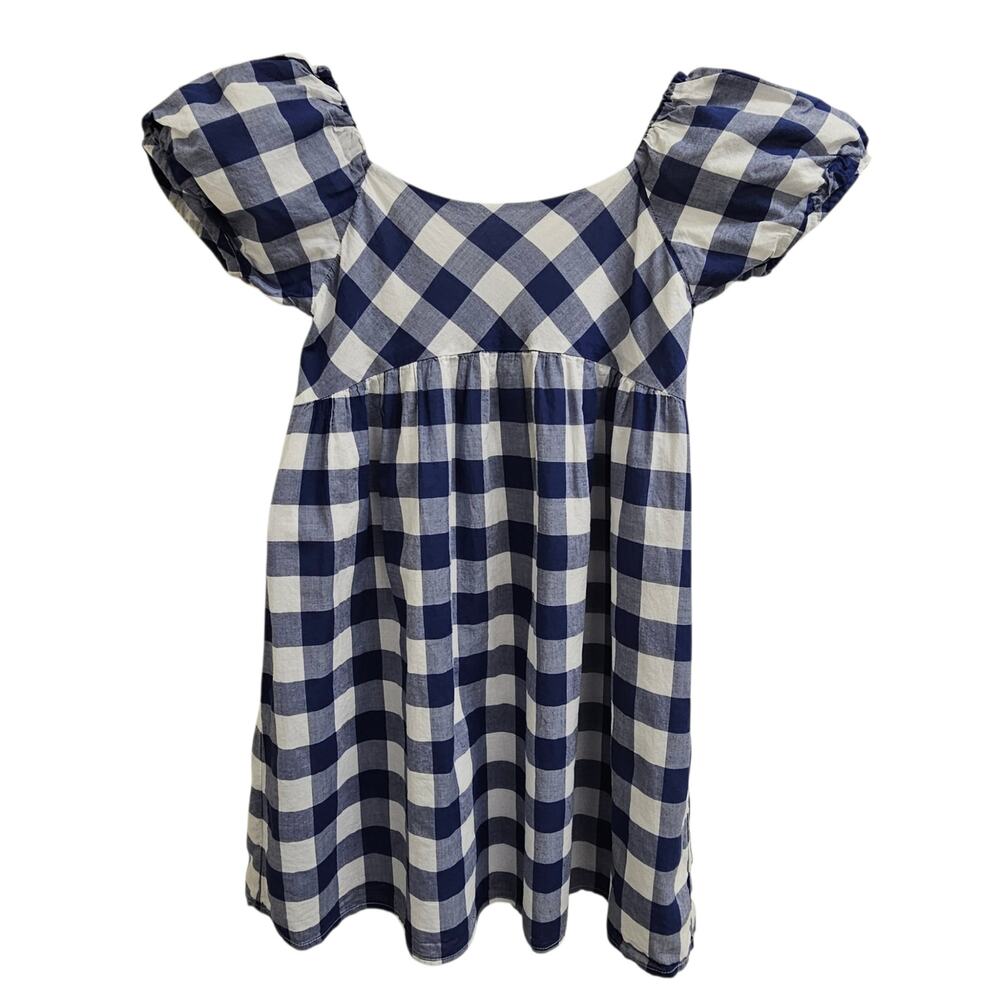Janie and Jack The Picnic Perfect Dress in Blueprint Gingham Size 6